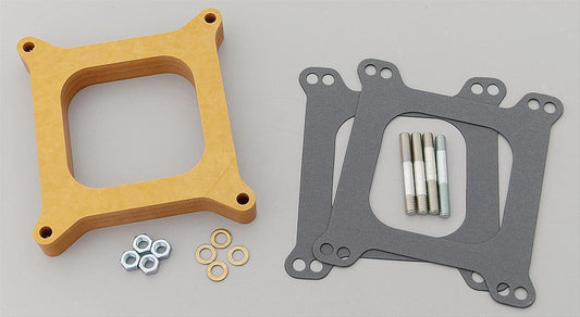 Edelbrock ED8720 Edelbrock 1" Wood Carburetor Spacer Kit 4Bbl Square Bore Open Centre ED8720