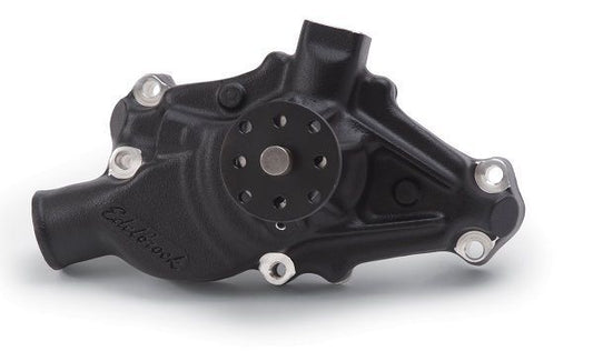Edelbrock ED88103 Edelbrock Victor Series H/V Alloy Water Pump Chev SB Short Black ED88103