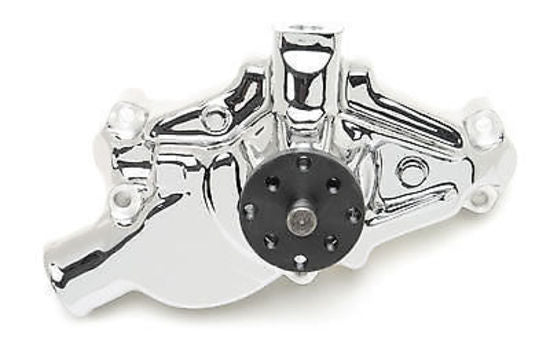 Edelbrock ED88104 Edelbrock Endurashine Alloy Short Water Pump Chev Small Block 265-350 ED88104