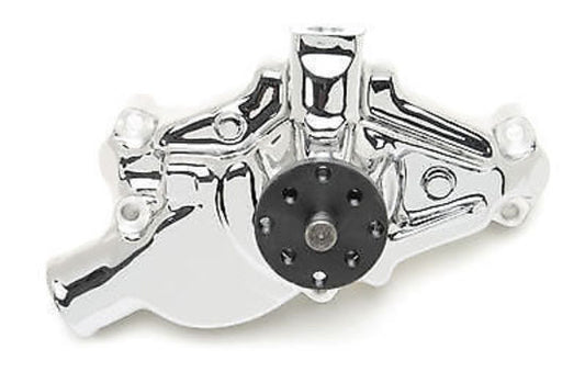 Edelbrock ED88104 Edelbrock Endurashine Alloy Short Water Pump Chev Small Block 265-350 ED88104