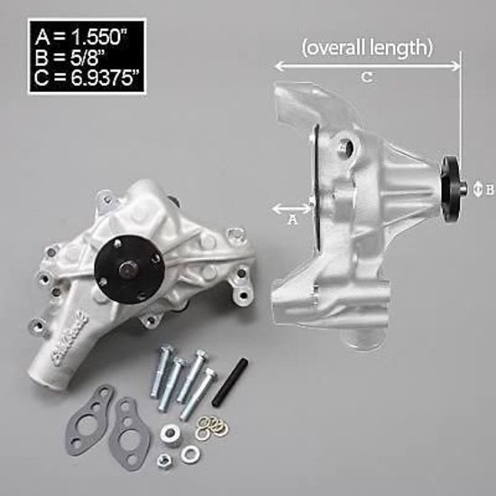 Edelbrock ED8811 Chev Small Block 262-400 Aluminium High Volume Long Water Pump