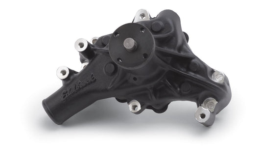 Edelbrock ED88113 Edelbrock Victor Series Chev SB Alloy H/V Water Pump Black Finish - Long ED88113