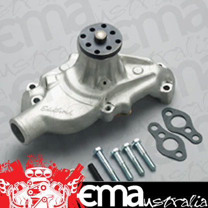 Edelbrock 8812 Water Pump for Small-Block 1971-82 Corvettes in Satin Finish (Short)