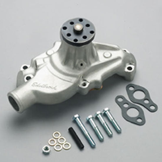 Edelbrock ED8812 Edelbrock Aluminium High Vol Short Water Pump Chev SB Corvette 3/4" Shaft ED8812