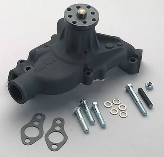Edelbrock ED8816 Edelbrock Chev SB Victor Series Circle Track H/V Water Pump Short Black ED8816