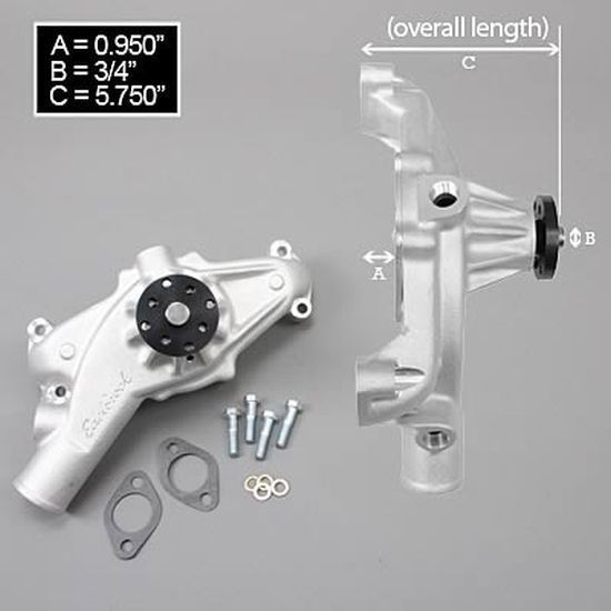 Edelbrock ED8852 Edelbrock Victor Series H/V Water Pump Chev BB 454 Corvette Short Style ED8852