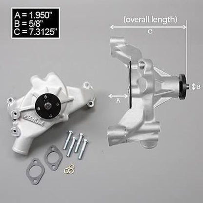 Edelbrock 8853 Water Pump for 1988 and later C/K pickups in Satin Finish