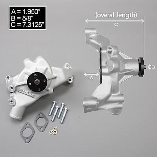 Edelbrock ED8853 Chev BB 454 Long Style Hi-Vol Reverse Rotation Water Pump