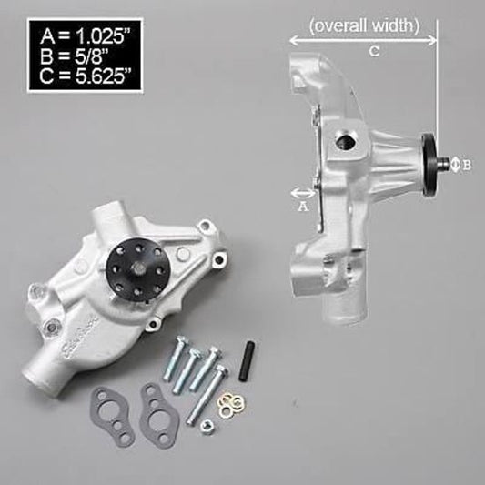 Edelbrock ED8882 Edelbrock Victor Series Chev SB H/V Alloy Water Pump Rev Rotation ED8882