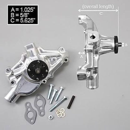 Edelbrock 8892 Water Pump for Small-Block Chevy Street Rods in Polished Finish