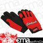Edelbrock ED9138 Edelbrock Mechanics Gloves ED9138, Size X Large Red/Black