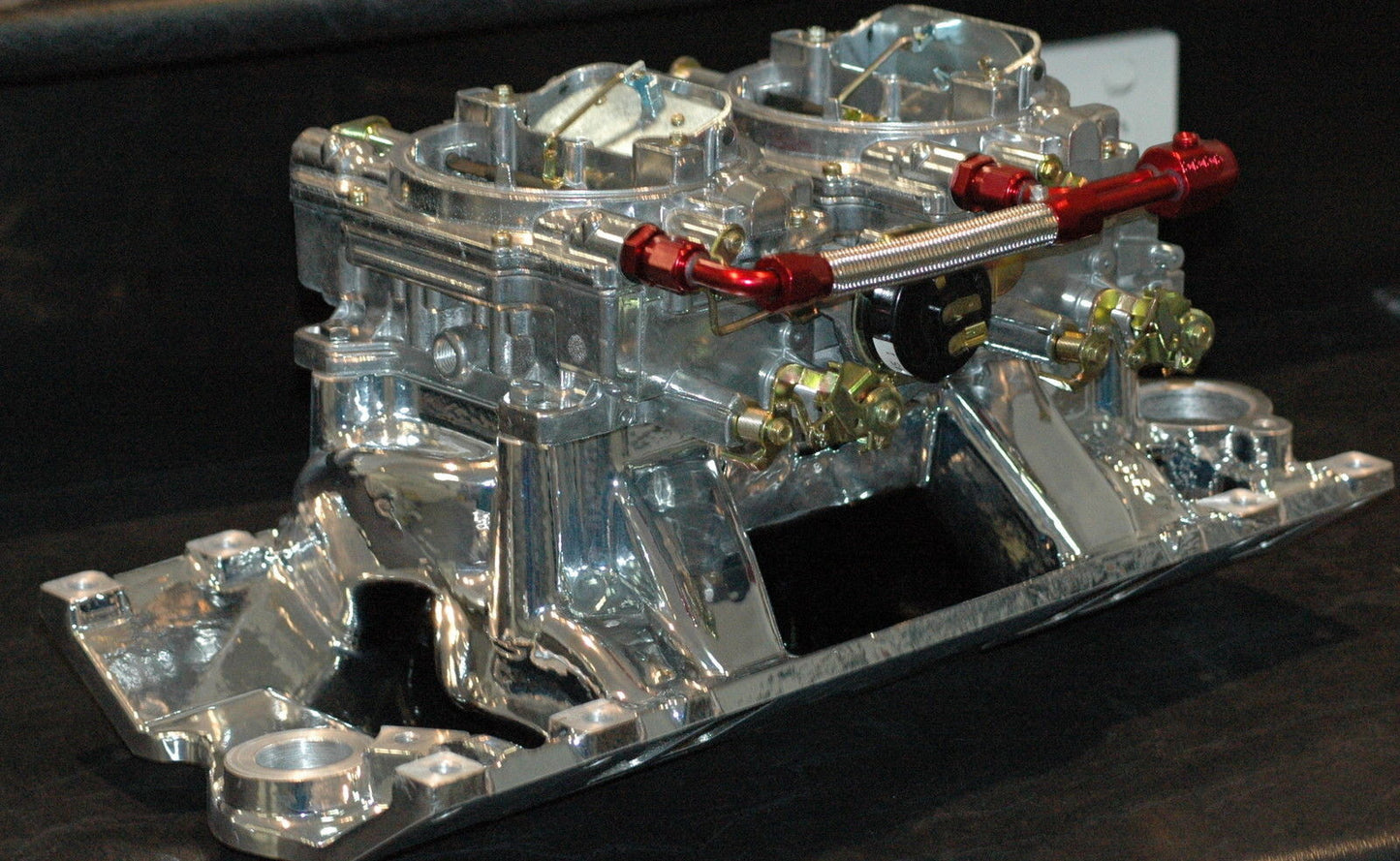 Edelbrock Edelbrock-EMAKIT Edelbrock Dual Quad Endurashine Intake & Carburetor Kit + Hardware Chev Vortec