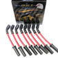 Eagle ELE1058591R 10.5mm Eliminator Series II Over Rocker Cover Lead Set - Red suit Chev LS1 w/ 135¡ Coil Boot & 180¡ Spark Plug