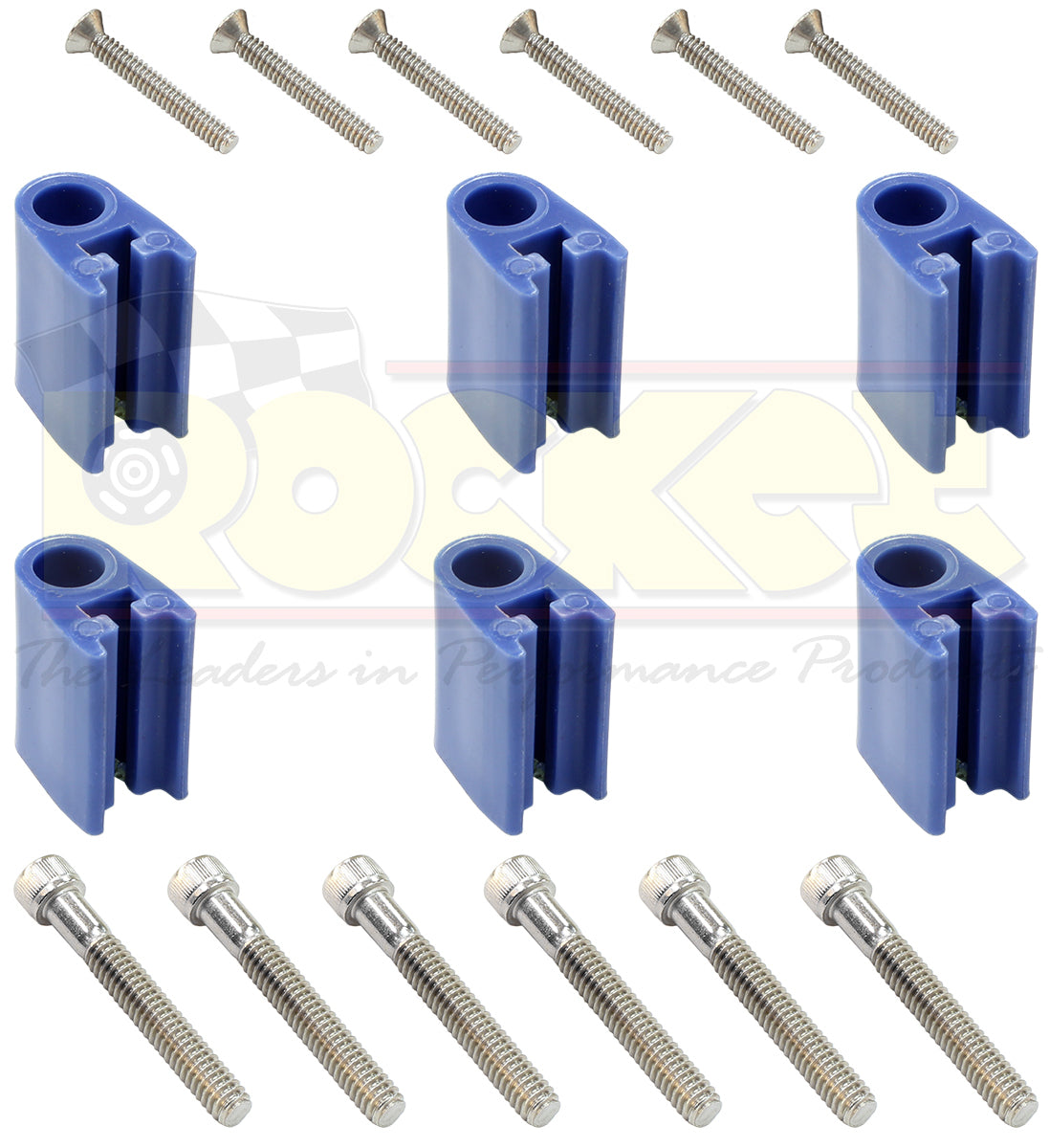 Eagle ELESFK-3BL Universal VErtical 6 Piece Separator Fitting Kit - Blue