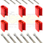 Eagle ELESFK-3R Universal VErtical 6 Piece Separator Fitting Kit - Red