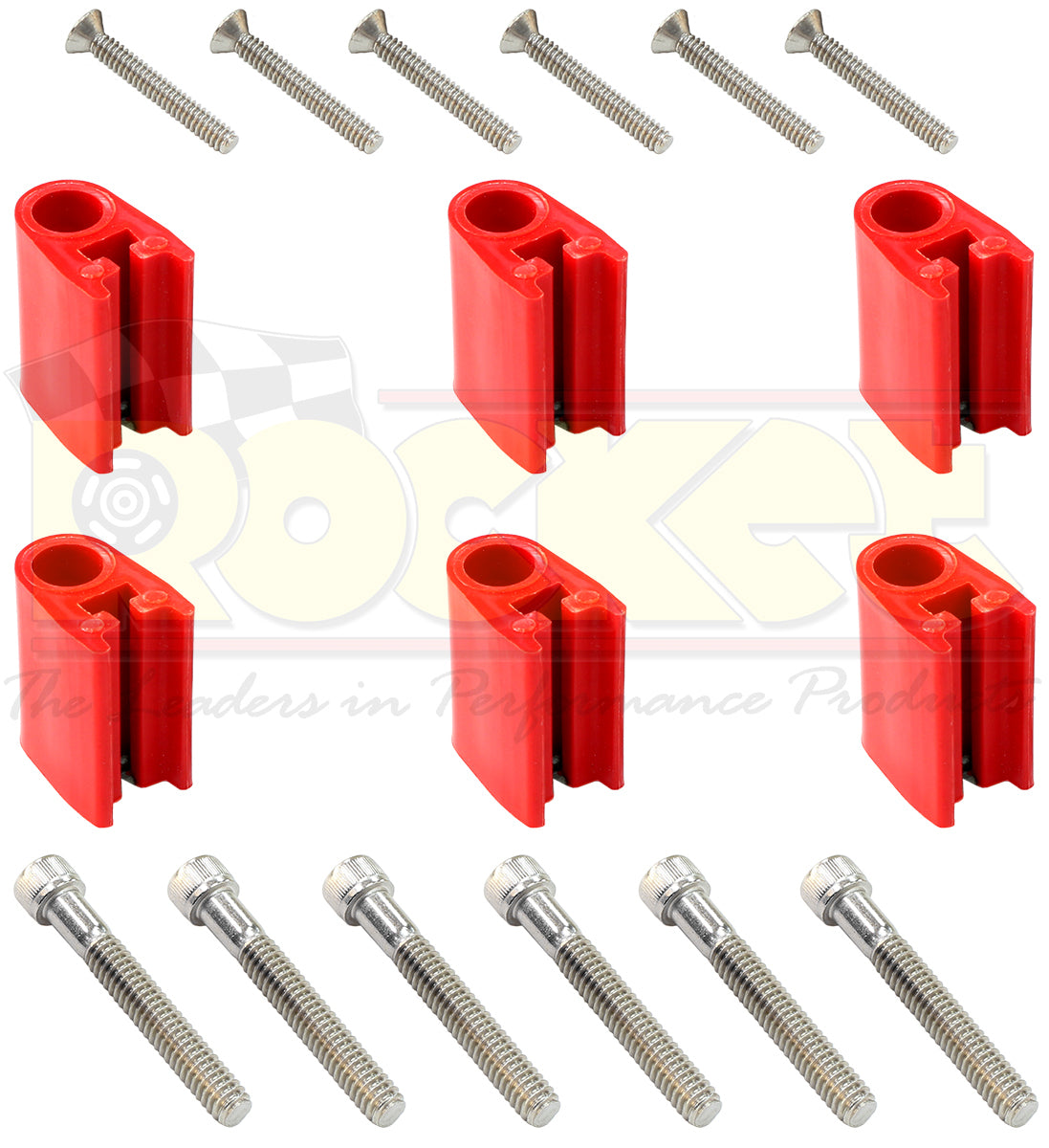 Eagle ELESFK-3R Universal VErtical 6 Piece Separator Fitting Kit - Red