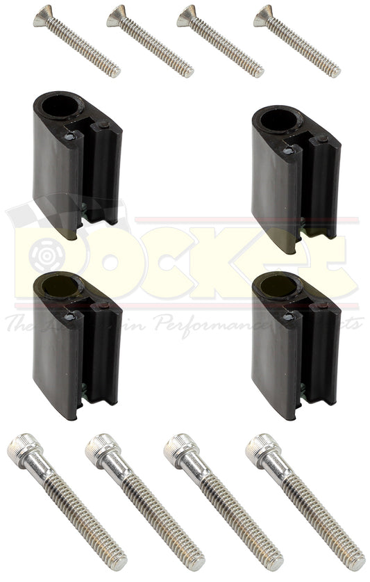 Eagle ELESFK-4BK Universal VErtical 4 Piece Separator Fitting Kit - Black