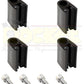 Eagle ELESFK-4BK Universal VErtical 4 Piece Separator Fitting Kit - Black