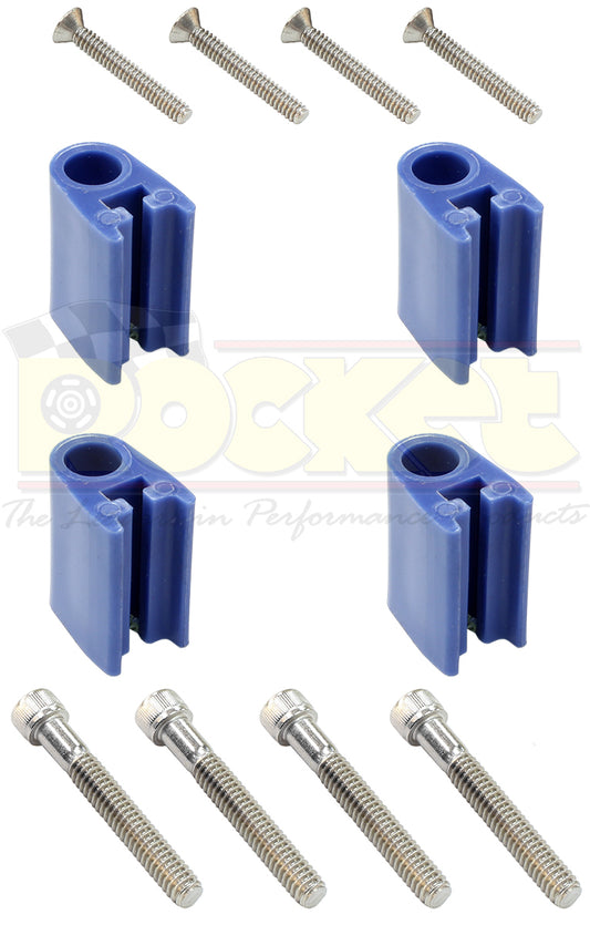 Eagle ELESFK-4BL Universal VErtical 4 Piece Separator Fitting Kit - Blue