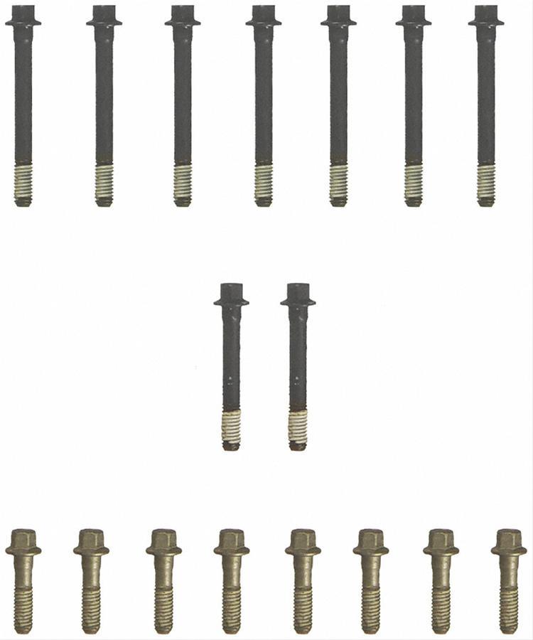 Fel-Pro Gaskets ELS327F Fel-Pro Cylinder Head Bolts Hex Head Chev SB 262-400 V8 For 1 Head Only