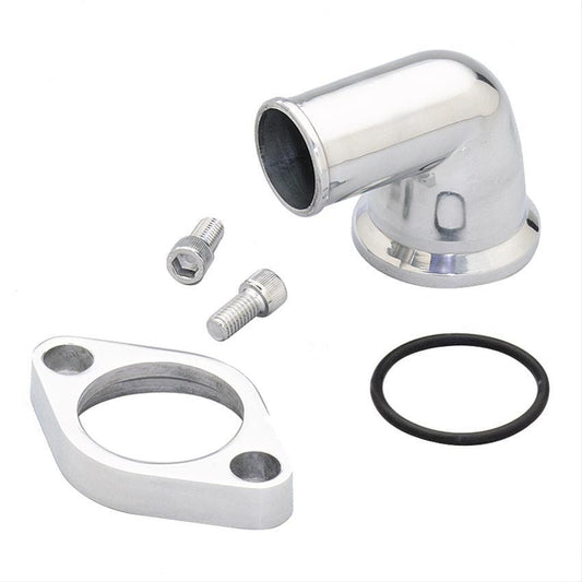 Engine Master EMA-371101 Chev SB BB Aluminum Water Neck 90-Degree Polished