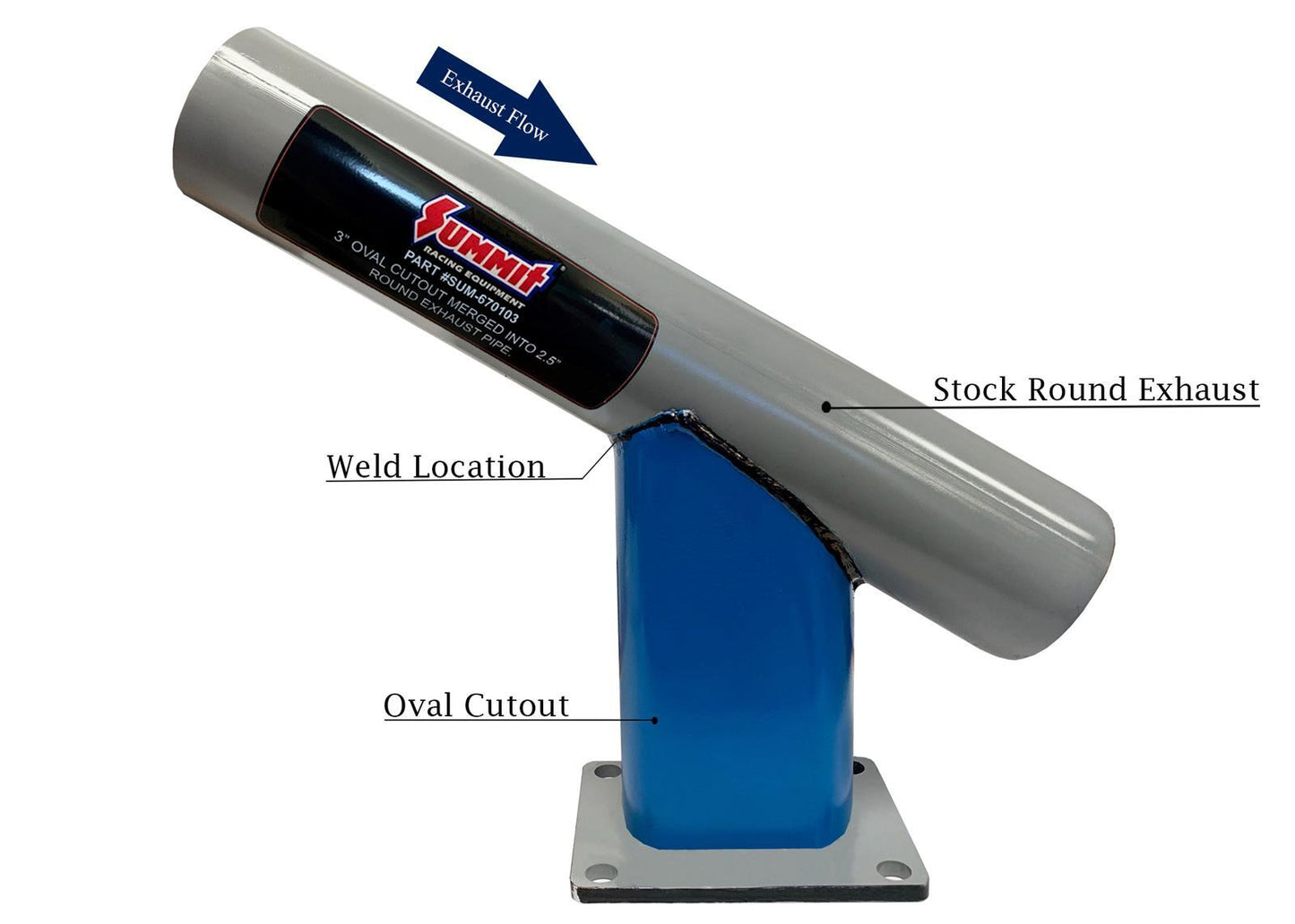 Engine Master EMA-670103-2 670103-2 Oval Electric Exhaust Cutouts 3" Electric Aluminum Bolt-On