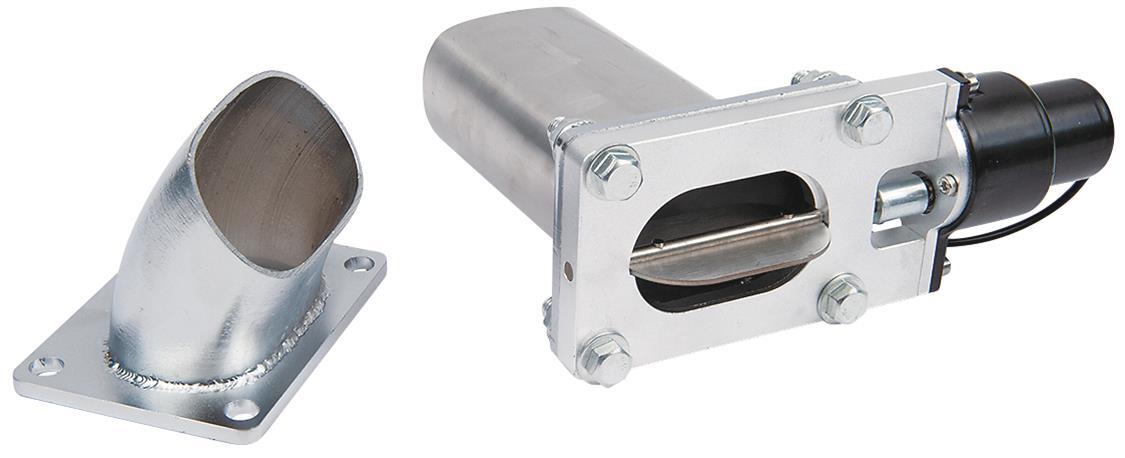 Engine Master EMA-670103-2 670103-2 Oval Electric Exhaust Cutouts 3" Electric Aluminum Bolt-On