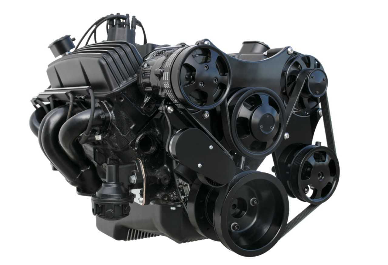 EMA-DS35014BKX Chev Small Block Black Serpentine Kit