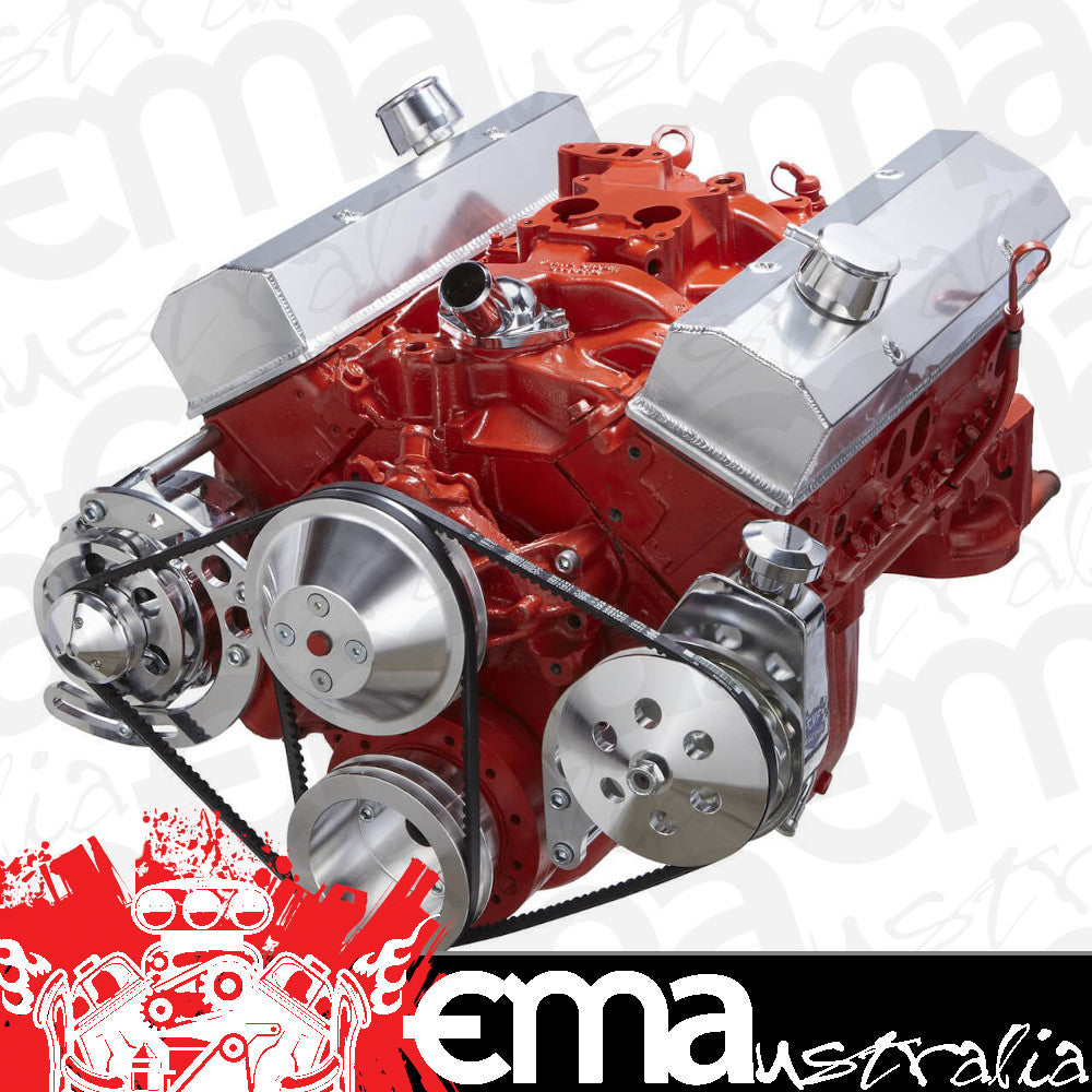 CVF Racing CVF-350-PS-SYSTEM-C-LWP CHEVY SMALL BLOCK V-BELT SYSTEM CVF-350-PS-SYTEM-C-LWP