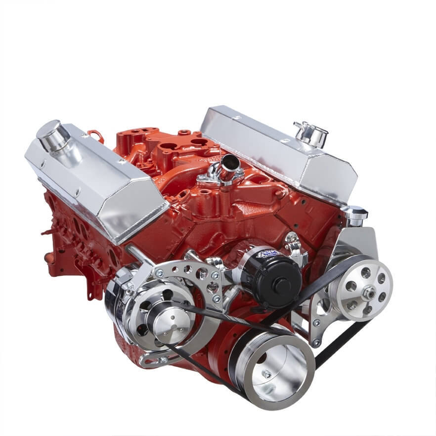 CVF 350-SERPENTINE-PS-C-EWP Chevy Small Block Serpentine Conversion - Power Steering Electric Water Pump