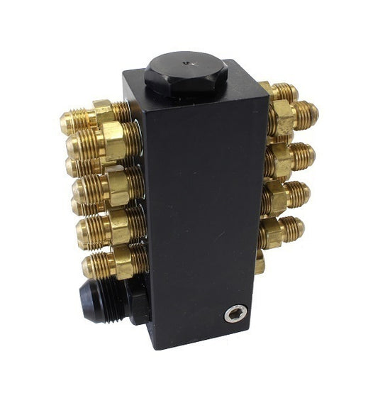 Enderle EN4027B Port Distribution Block w/ -8an Inlet Fitting suit 16 Port Nozzles
