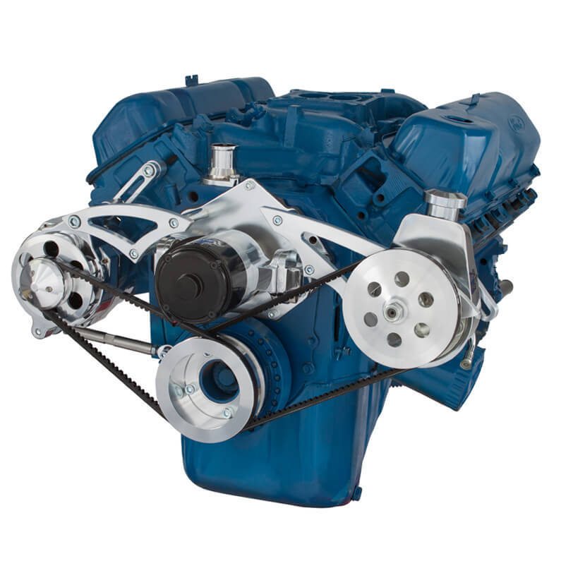 CVF 351C-PS-SYSTEM-EWP Ford 351C 351M & 400 V-Belt System - Power Steering & Alternator w/ Electric Water Pump