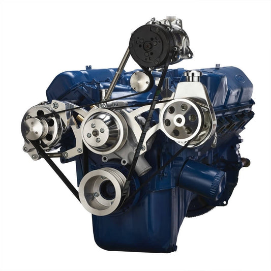 CVF 351C-SERPENTINE-AC Ford 351C 351M & 400 Serpentine System - AC Power Steering & Alternator