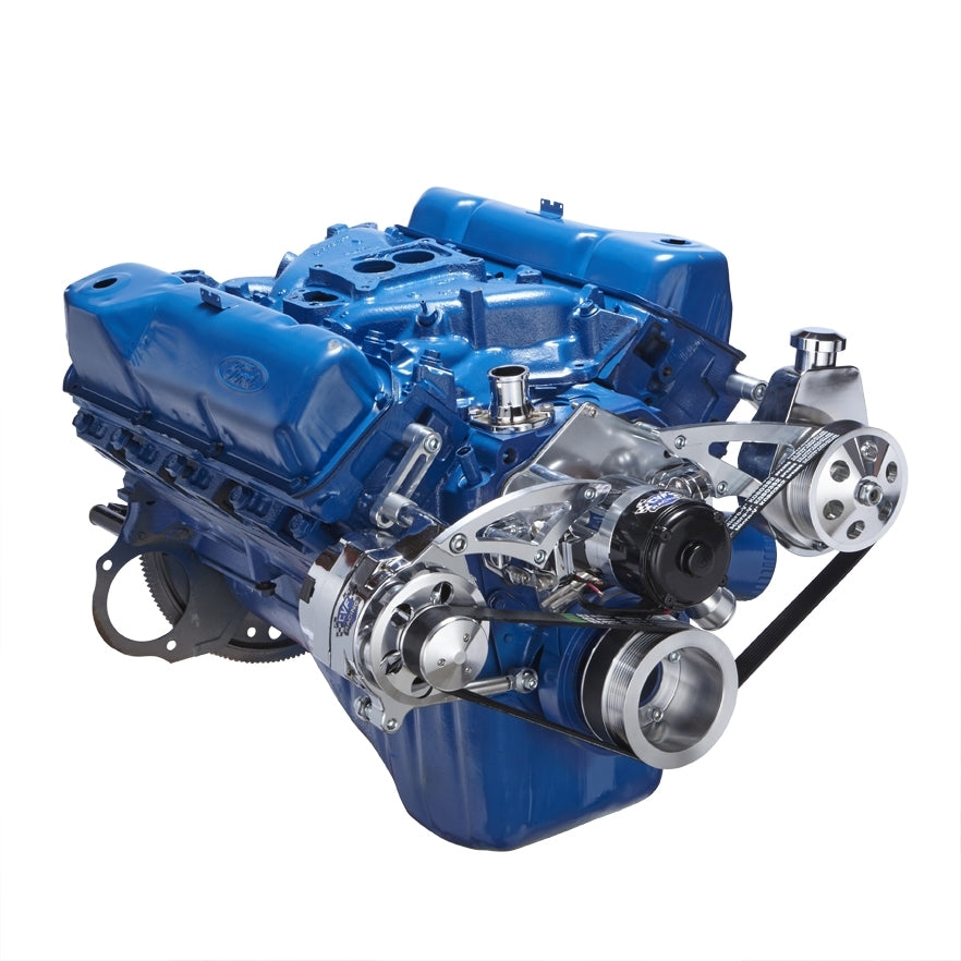 CVF 351C-SERPENTINE-PS-EWP-ALL Ford 351C Serpentine System - Power Steering & Alternator Electric Water Pump - All Inclusive