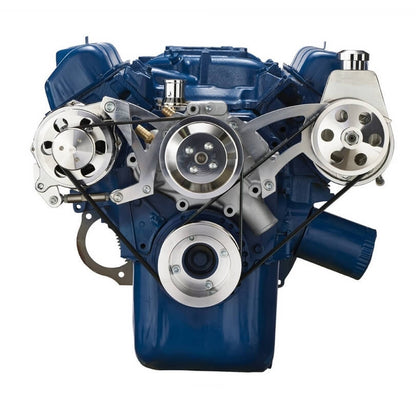 CVF Racing CVF-351C-SERPENTINE-PS 351C-SERPENTINE-PS Ford 351C 351M & 400 Serpentine System - Power Steering & Alternator