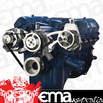 CVF Racing CVF-351C-SERPENTINE-PS 351C-SERPENTINE-PS Ford 351C 351M & 400 Serpentine System - Power Steering & Alternator