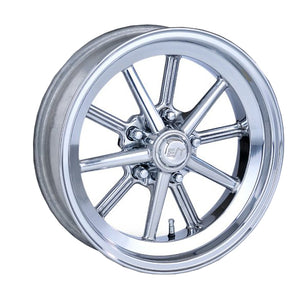 Team Three Wheels ET54XP45 1 Piece E-T Gasser Polished Rim 10 Spoke 15" X 4.5" X 2-3/8" Bs w/ 5 X 4.5" Bc