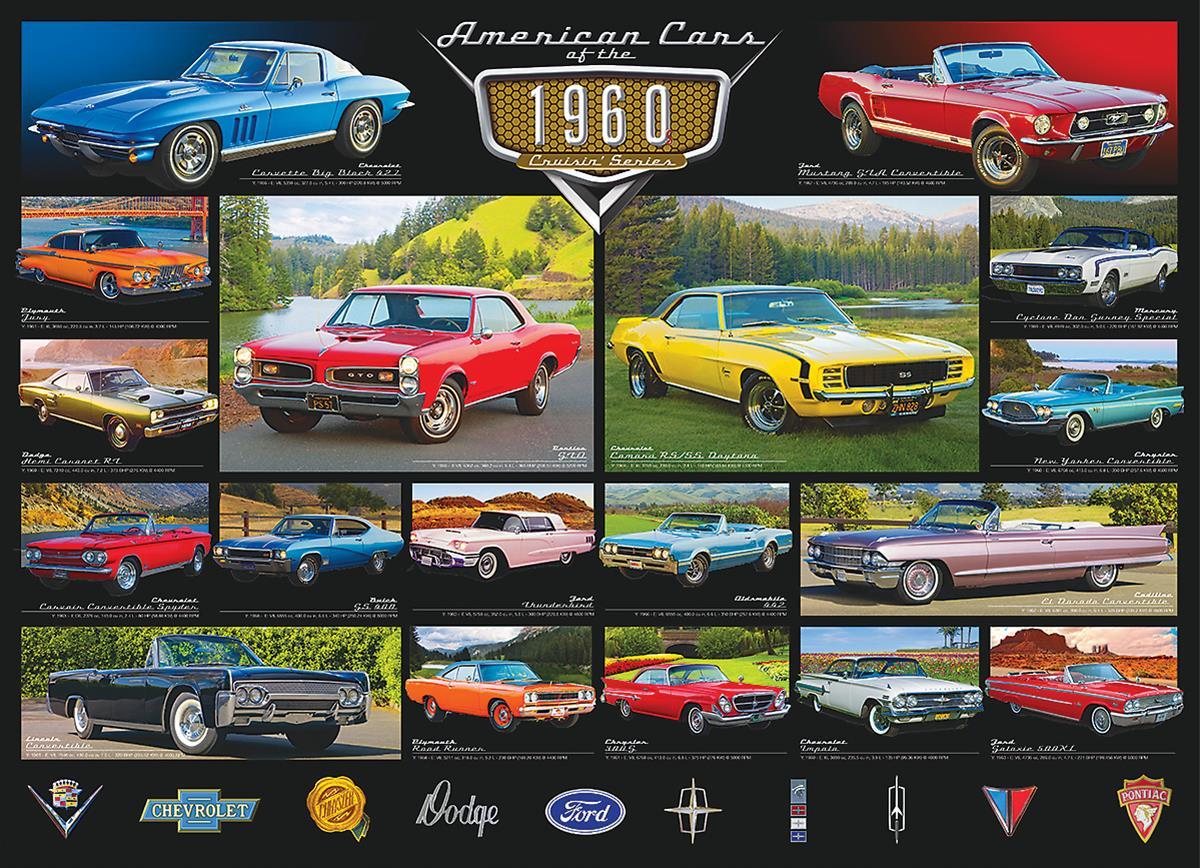 Engine Master Australia EUR-6000-0677 American Cars Of The 1960S Jigsaw Puzzle 1000 Piece