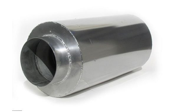 Extreme Mufflers EX-3820-5050 Round Flow-Thru Racing Muffler 5" Inlet/5" Outlet