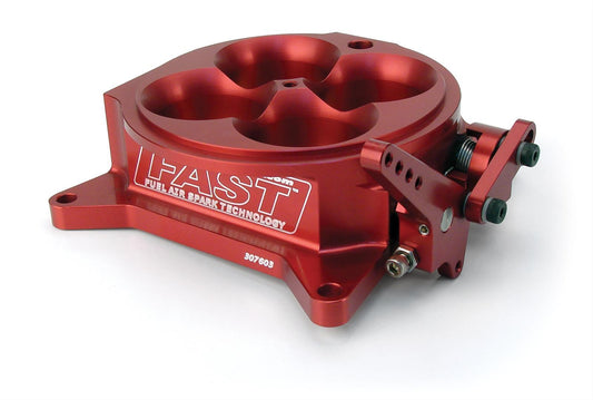 FAST FAST307603 1375Cfm High Flow 4150 Type 4Bbl Throttle Body Red Inc Tps & Iac