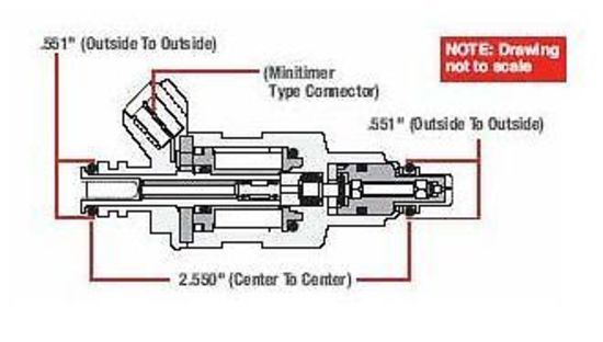 FAST FAST309500 Precision-Flow Universal Fuel Injector 95Lbs/Hr 995Cc/Min