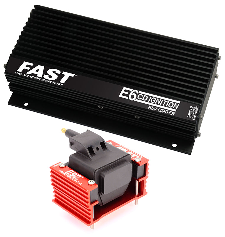 FAST FAST6000-6405 E6 Ignition Control & Coil Kit Digital Capacitive Discharge w/ Rev-Limiter & E92 Coil