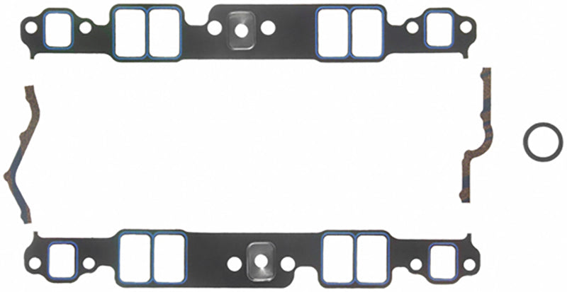 Fel-Pro Gaskets FE1256 Printoseal Intake Manifold Gasket Set Suit SB Chev 262-400, Open Exhaust Crossover 1.23" X 1.99" .060