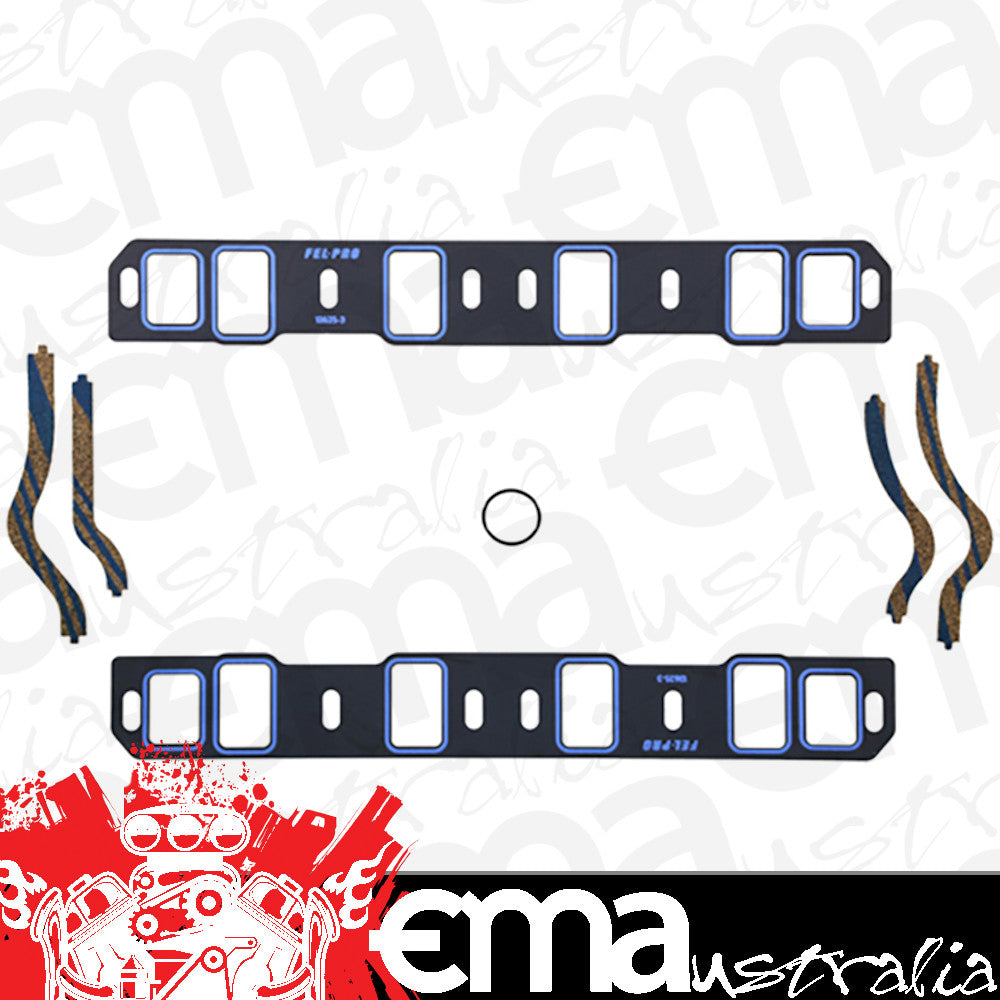 Fel-Pro Gaskets FE1262S3 Printoseal Steel Core Intake Manifold Gasket Set Suit SB Ford 289-351W 1.28" X 2.10" .065"