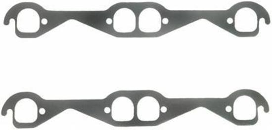 Fel-Pro Gaskets FE1406 Perforated Steel Exhaust Gasket Set Suit SB Chev Brodix Track-1 D-Port 1.53" X 1.63"