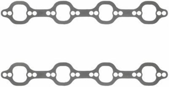 Fel-Pro Gaskets FE1487 Perforated Steel Exhaust Gasket Set Suit SB Ford 289-351W & Spread Bolt Pattern 1.42" X 1.62"