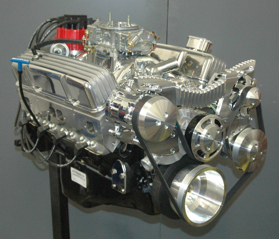Engine Master Australia 383STROKER430HP 383Stroker430HP EMA - Chevrolet 383 Stroker Engine 430HP w/ Alloy Heads A/C & P/S Serpentine Kit