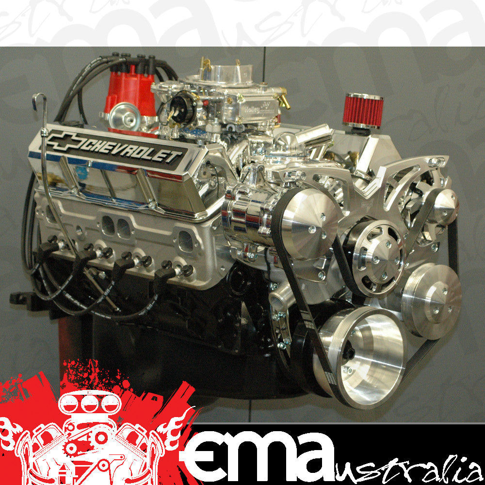 Engine Master Australia 383STROKERalloy 383Strokeralloy EMA - Chevrolet 383 Stroker Engine 430HP 450Ft/Lb Alloy Heads w/ Serpentine A/C Kit