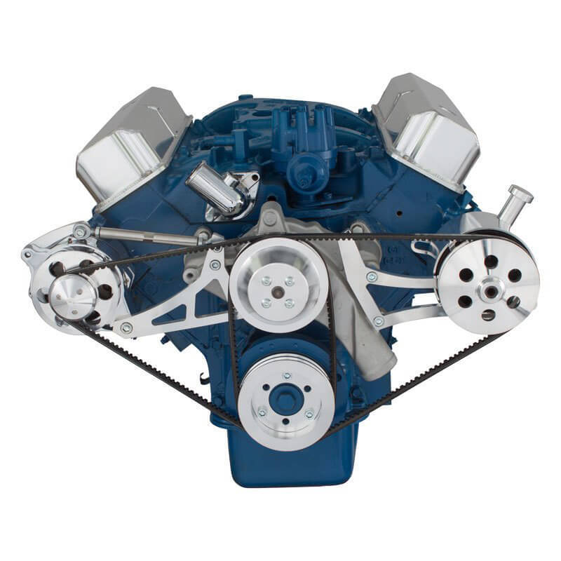 CVF 390-PS-SYSTEM-F Ford 390 V-Belt System - Alternator & Power Steering w/ Ford Pump