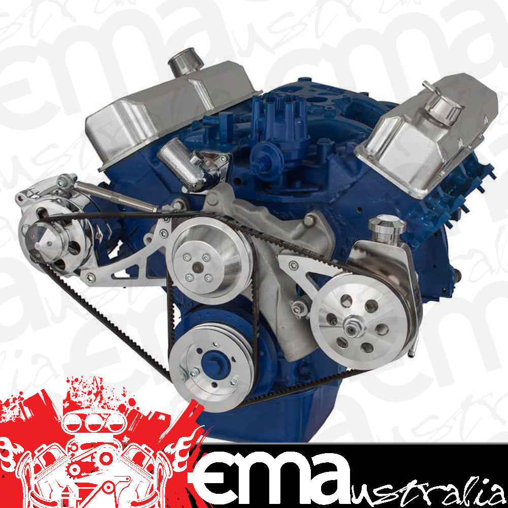 CVF 390-PS-SYSTEM-S Ford 390 V-Belt System - Alternator & Power Steering w/ Saginaw Pump